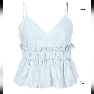 KENDALL AND KYLIE WOMENS Blue CROP TOP  XS adjustable straps